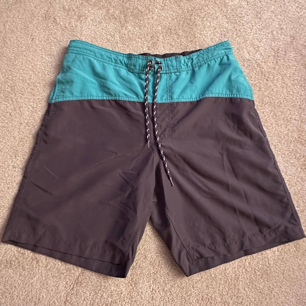 Large Sonoma Swim Shorts 🩳 TEAL & GREY Nice Trunks Bathing Suit Swimsuit nike